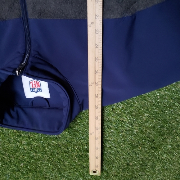NFL Seattle Seahawks Blue 1/4 Zip Pullover Jacket Mens M H1 - Picture 3 of 7